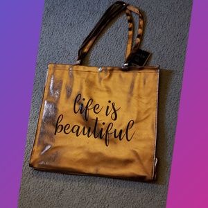 GIFTED! Large bronze tote